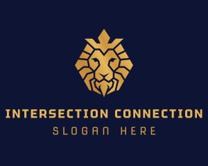 Lion Royal Crown logo design