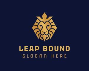 Lion Royal Crown logo design