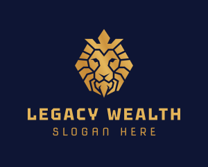 Lion Royal Crown logo design