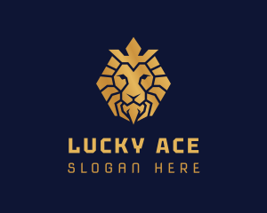 Lion Royal Crown logo design