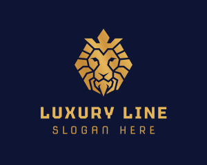 Lion Royal Crown logo design