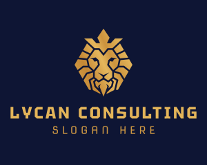 Lion Royal Crown logo design