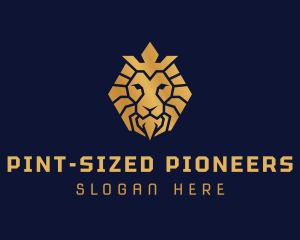 Lion Royal Crown logo design