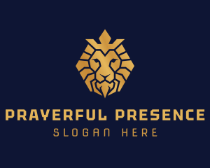 Lion Royal Crown logo design