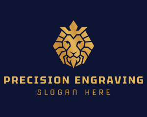 Lion Royal Crown logo design