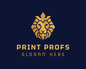 Lion Royal Crown logo design