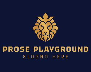 Lion Royal Crown logo design