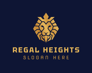 Lion Royal Crown logo design