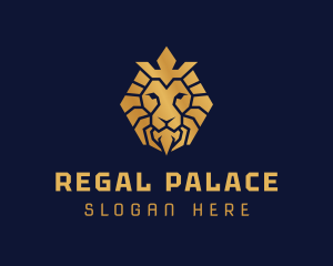 Lion Royal Crown logo design