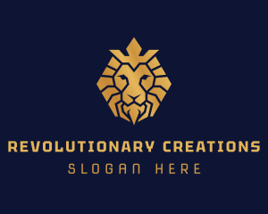 Lion Royal Crown logo design