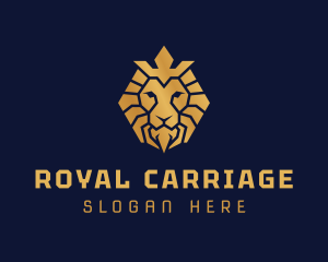 Lion Royal Crown logo design