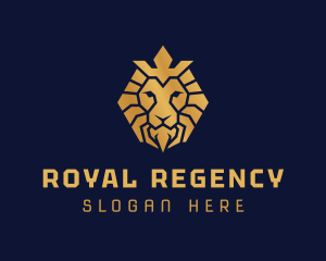 Lion Royal Crown logo design