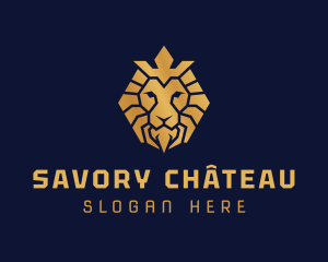 Lion Royal Crown logo design