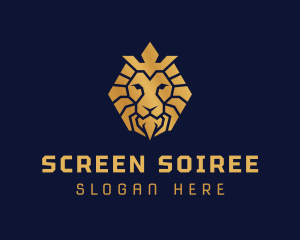 Lion Royal Crown logo design