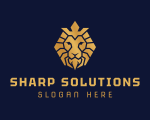 Lion Royal Crown logo design