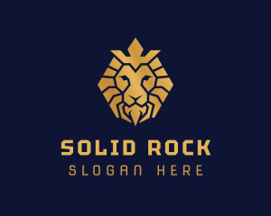 Lion Royal Crown logo design