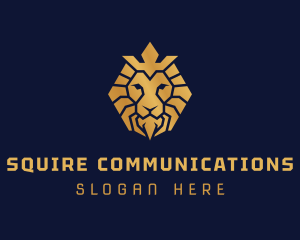 Lion Royal Crown logo design