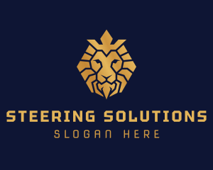 Lion Royal Crown logo design