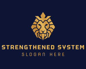 Lion Royal Crown logo design