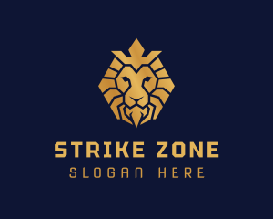 Lion Royal Crown logo design