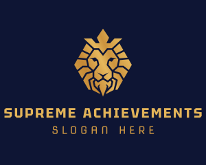 Lion Royal Crown logo design