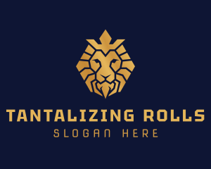 Lion Royal Crown logo design