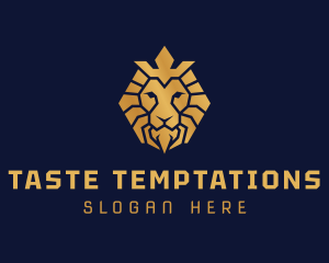 Lion Royal Crown logo design