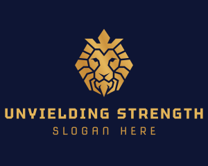 Lion Royal Crown logo design