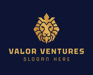 Lion Royal Crown logo design