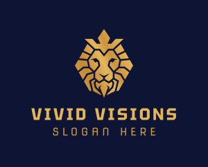 Lion Royal Crown logo design