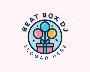 Balloon Gift Box logo design