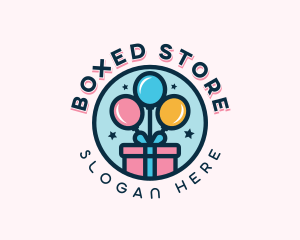 Balloon Gift Box logo design