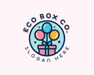 Balloon Gift Box logo design