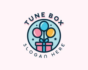 Balloon Gift Box logo design