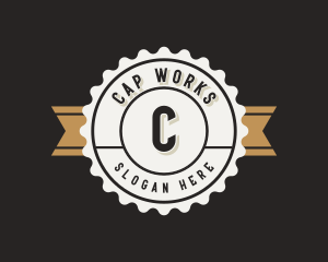 Retro Bottle Cap Business logo design