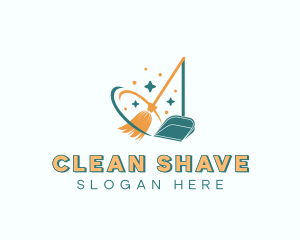 Housekeeping Broom Cleaning logo design