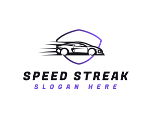 Speed Car Shield logo design