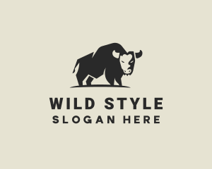 Wild Native Buffalo logo design