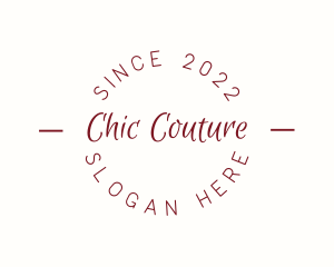 Minimalist Chic Cursive logo design