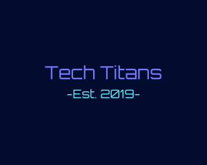 Neon Technology Font Text logo