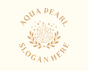 Luxury Crystal Wreath logo design