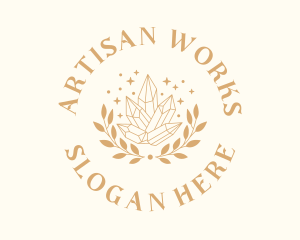 Luxury Crystal Wreath logo design