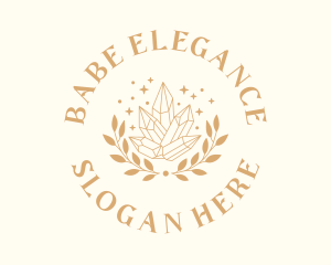 Luxury Crystal Wreath logo design