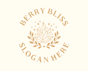 Luxury Crystal Wreath logo design