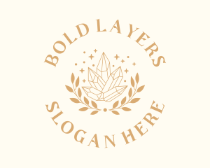 Luxury Crystal Wreath logo design