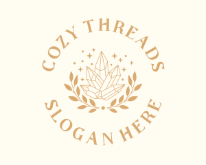 Luxury Crystal Wreath logo design