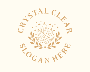 Luxury Crystal Wreath logo design