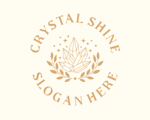 Luxury Crystal Wreath logo design