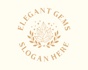 Luxury Crystal Wreath logo design