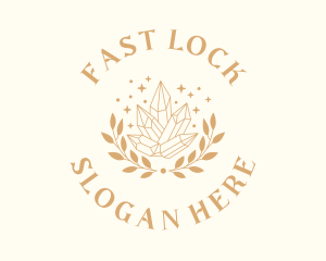 Luxury Crystal Wreath logo design